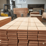 Steamed Beech Wood planks with fine grain and smooth finish